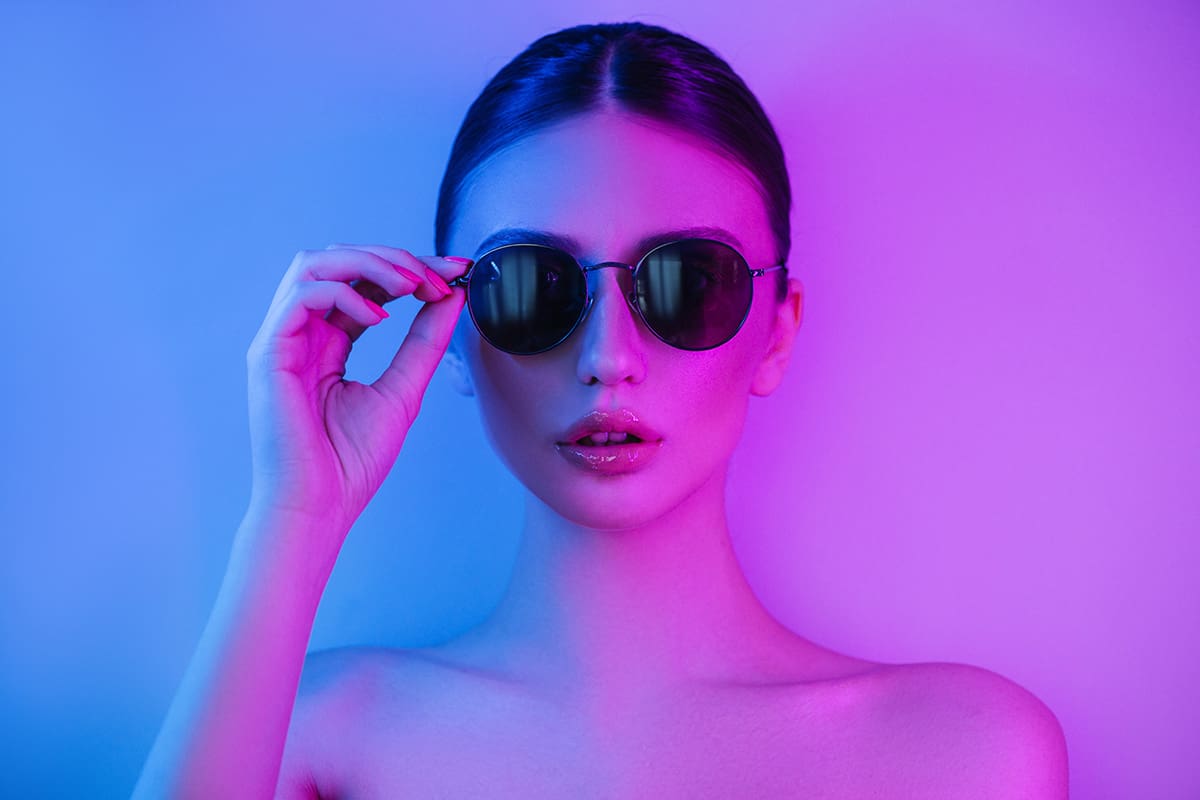 Woman with stylish shades
